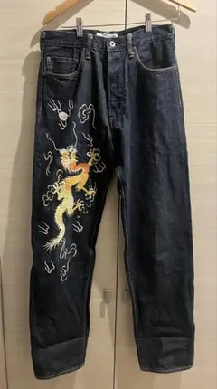 YAMANE EVISU ヤマネ 1959 刺繍 ストライプ パンツ デニム - メルカリ