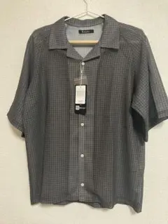 新品未使用 メンズ 羽織り シャツ 透け感