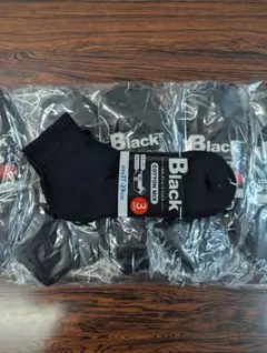 ​【新品】メンズ くるぶし丈ソックス 27-29cm ブラック 6足セット