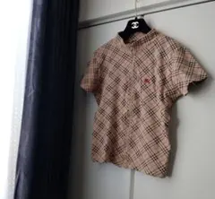 ★美品★BURBERRY LONDON★半袖★ジップアップ★ノバチェック★