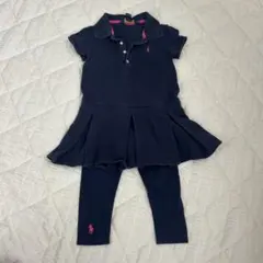 ラルフローレン ポロワンピース レギンス セットアップ 100 ネイビー