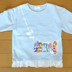 ひろがるスカイプリキュア水色フリル付トレーナー 130