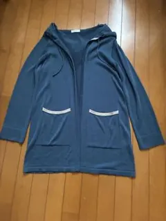 ARRONDI 接触冷感配色　サマーニットロングカーディガンのサムネイル