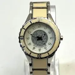 稼働品★モノコムサ MONO COMME CA レズィース 腕時計 アイボリ―