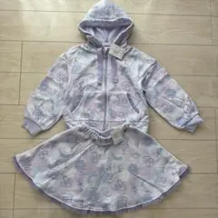 メゾピアノ　遊園地柄ジップパーカー　セットアップ　新品　mezzo piano