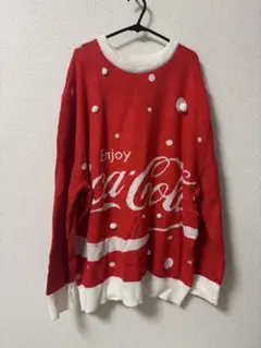 H&M Coca-Cola ドット模様 ニットセーター　クリスマス　ペア可能