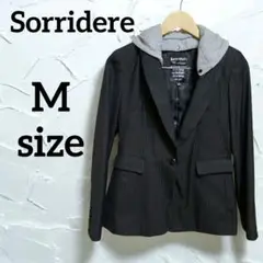 Sorridere 【M】 フード付きテーラードジャケット ストライプ