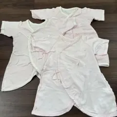 ベビー肌着4点セット ピンク系 コットン50から60