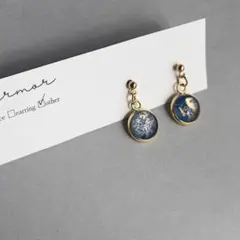 No.1661 1点のみ　ブルー　ピアス　イヤリング　シンプル　揺れる　個性的