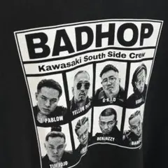 BADHOP フォトプリント パーカー L 黒 バッドホップ　ブラック