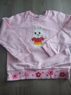 MIKI HOUSE キッズ トレーナー 130cm ピンク うさぎのサムネイル