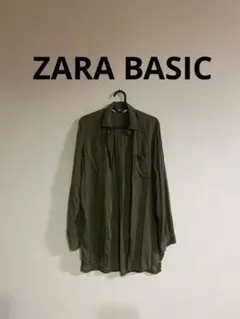 ZARA BASIC オリーブ 長袖シャツ Sのサムネイル