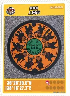 ⚫️マンホールカード 第19弾 長野県 東御市 A001 ロット014 匿名配送