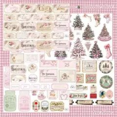 ［X'mas*ꊛ໋］<10> ◇ tea time様 コラージュ素材シート ◇