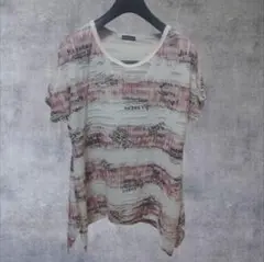 Archive y2k 英字 総柄 チュニックTシャツ 00s グランジ