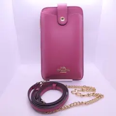 新品未使用 COACH　コーチ スマホショルダーフォン クロスボディー 　ピンク