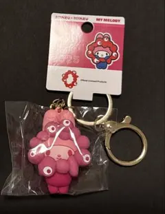 新大阪限定　サンリオミャクミャクキーホルダー　マイメロディー　推しカラー