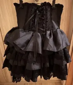 ATELIER-PIERROTミニコルセットスカート サイズ4黒×白プラスサイズ