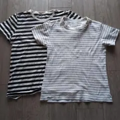 ストライプTシャツ2枚セット 無印良品