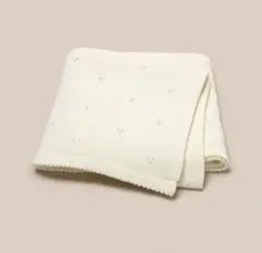 シーイン　ニットおくるみ　ホワイト