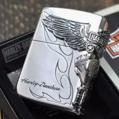 ハーレー ZIPPO ジッポー ファイヤーパターン サイドメタル 正規品26 
