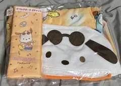 サンリオ はぴだんぶいくじ  ポチャッコ マルチポーチ フード付きブランケット