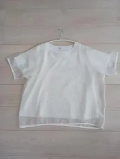 『nenom』重ね着風 オーガンジーレイヤードシアーTシャツのサムネイル