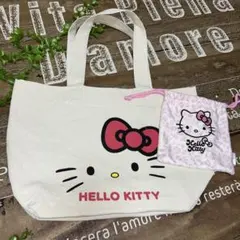 キティちゃんトートバッグ　ハローキティ巾着　レオパード　ヒョウ柄巾着