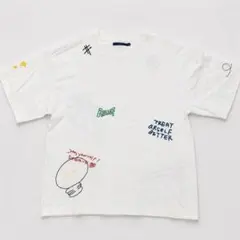 CPCM 落書き風刺繍Tシャツ　白 M PGM2041306A0010