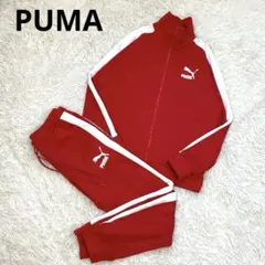 PUMA レッド×ホワイト BTS着用 T7 トラックジャケット セットアップ