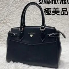 SAMANTHA VEGA　極美品　ブラック　ハンドバッグ　金具ロゴ