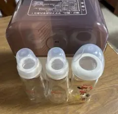 Pigeon哺乳瓶3本セット スチーム消毒機能付きの哺乳瓶消毒ケース