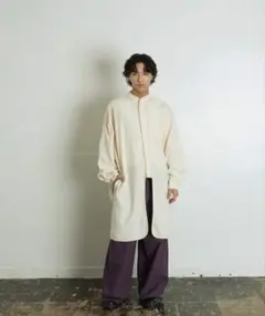 Aphlotus 【パイピングスリットデザイン ロングシャツ】　男女兼用