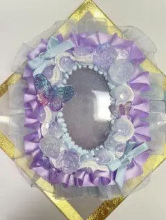 1点限り #176 ホイップデコ 硬質ケース (Ｂ８) 紫 水色 推し活