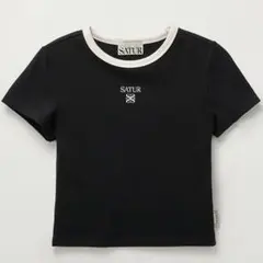 SATUR リンガーTシャツ ブラック