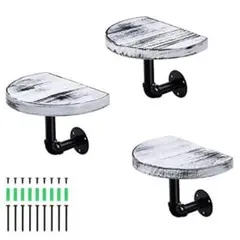 ❣️未使用品❣️ウォールシェルフ3個セット壁掛け棚20x15x17cm木製ホワイト