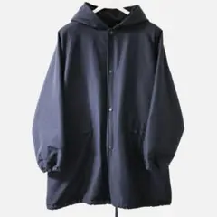 COMOLI 20AW コットンシルクフーデッドコート NAVY SIZE1 COMOLI / コットンシルク フーデッドコート | twelve