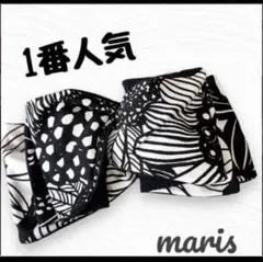 1番人気　黒の花柄　ワイヤーターバン　ヘアターバン　リバーシブル