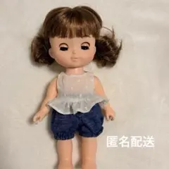 ハンドメイド　メルちゃん　ソランちゃん　服　デニム　かぼちゃパンツ　ブラウス