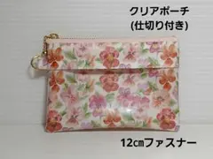 リバティ　ラミネート　クリアポーチ　パスケース　シンクオブミー　ハンドメイド