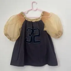 マーキーズ　刺繍シースルー袖Tシャツ　120