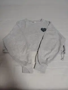 INGNI ハートロゴ クロップド スウェット グレー