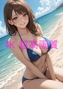月屋 1点物 高画質 A4 ポスター アニメ イラスト ビキニ 水着 #0296