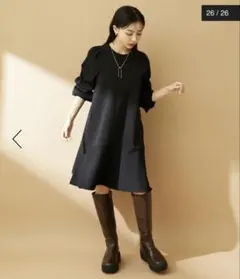 VIS 美smartフレアニットワンピース