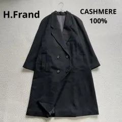 美品 イタリア製カシミヤ100% コート H.Frand ダブルブレスト M相当