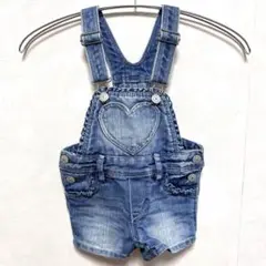 H&M デニム ショートオーバーオール 1歳半~2歳　90サイズ　00101