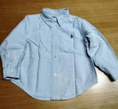 【美品】ラルフローレン　ストラップシャツ　襟付きブラウス　90サイズ