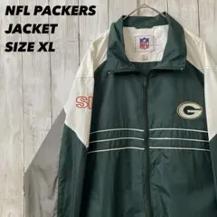 【レア☆US輸入90s】NFLグリーンベイパッカーズ 両面刺繍ナイロンジャケット 古着 NFL GREEN BAY PACKERS グリーンベイパッカーズ