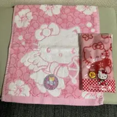 サンリオ ハローキティ フェイスタオル ナイロンタオル2点セット