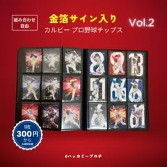 組み合わせ自由　1枚300円〜　カルビー　プロ野球チップス　金箔サイン入り　②